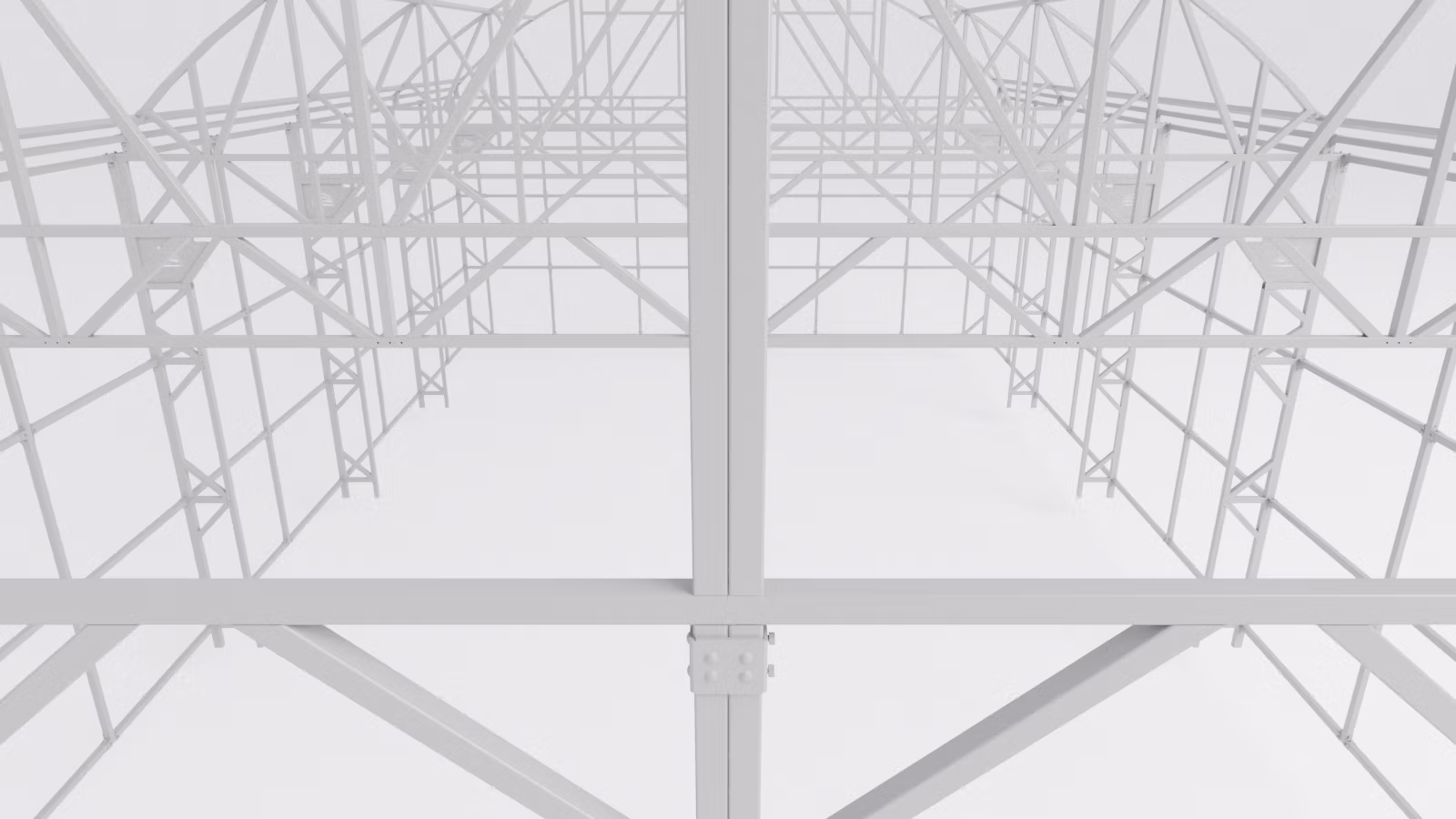 A truss connection, up close
